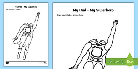 My Dad, My Superhero Activity (teacher made) - Twinkl