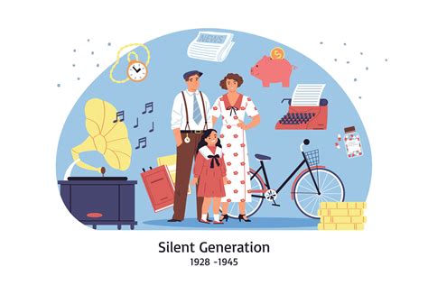 Silent Generation Family Composition 28573428 Vector Art at Vecteezy