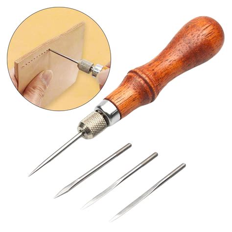 Professional Awl Tool Stitcher DIY Leathercraft Sewing Repairing Wood ...