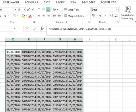 Image result for How to Select Random Dates in Excel