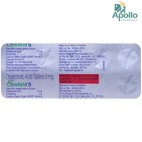 Obstela 5 Tablet 10's Price, Uses, Side Effects, Composition - Apollo ...