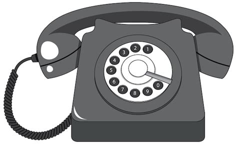 Retro-Festnetz oder Telefon isoliert | Kostenlose Vektor