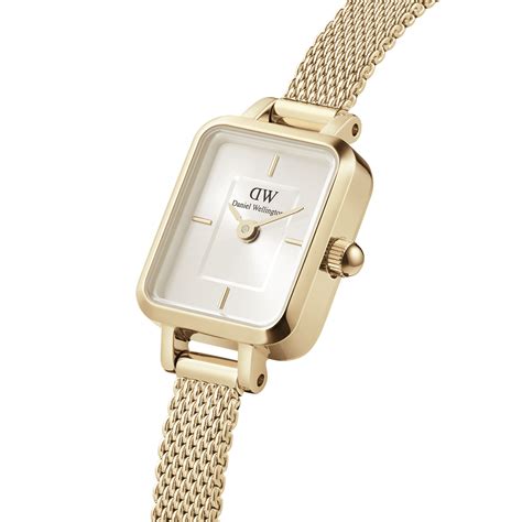 Quadro mini-champagne square dial watch for women | DW | Daniel ...