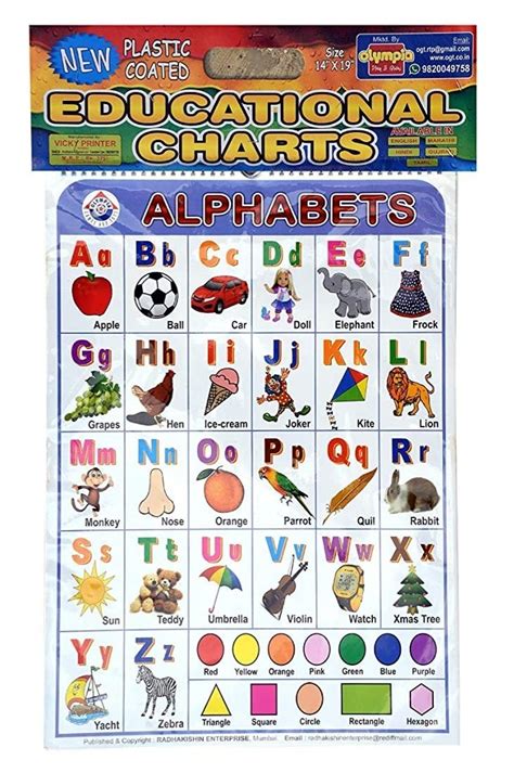 Buy Tini Educational Early Learning Spiral Bounded Wall Charts for Kids ...