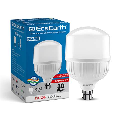 EcoEarth Dome High Wattage LED Bulb | Lamp | B22 or E27