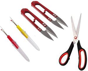 Crafts Haveli 3 Items Combo : 2 Seam Ripper, Scissor & 2 Thread Cutter ...
