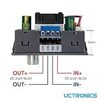 UCTRONICS DC 9V 12V 24V 36V 5A Variable Voltage Power Supply 6-36V to 0 ...
