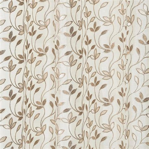 Buy STELLAR HOME Riviera Set of 2 Embroidered Sheer Door Curtains from ...