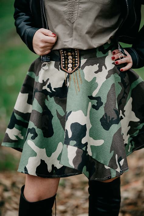 army skirt outfit ideas