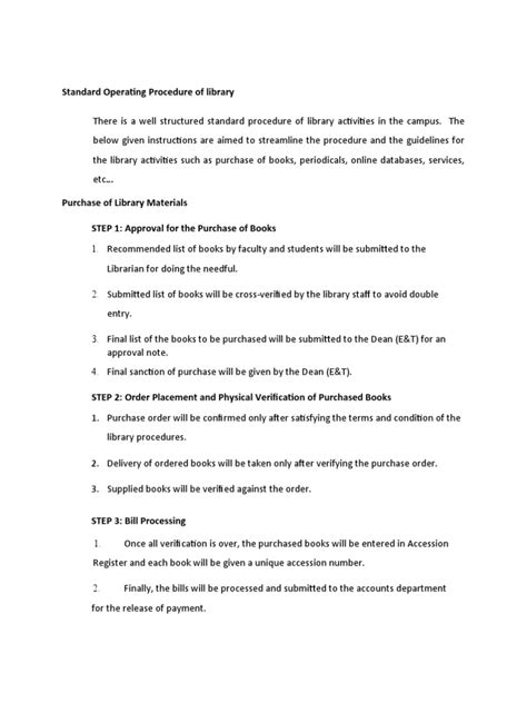 Image result for Library Procedures