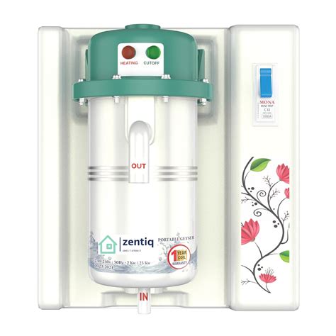 Buy ZENTIQ Instant Portable Water Heater Geyser 1Ltr. for Use Home ...