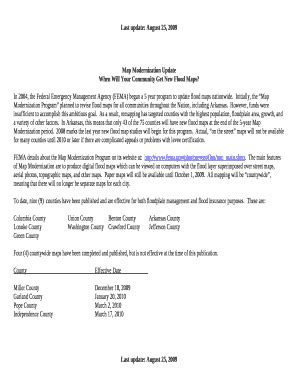 Map Modernization Update Doc Template | pdfFiller