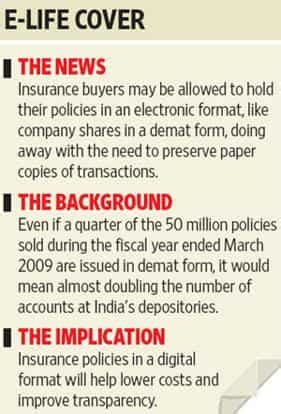 Irda to allow demat account for insurance