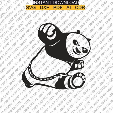 Buy Kung Fu Panda Wall Art, Laser Cut File, Wall Decor, Glowforge Files ...