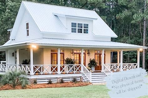 Cottage House Plan building Plan Cotton Blue Cottage - Etsy UK