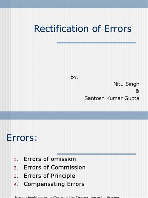 Image result for Rectification of Errors Format