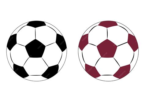 Premium Vector | Soccer ball icons in two styles ,red and white soccer ...
