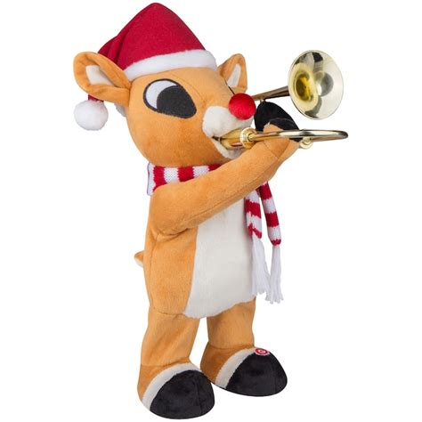 Gemmy 12.2-in Musical Animatronic Bumble Reindeer Battery-operated ...