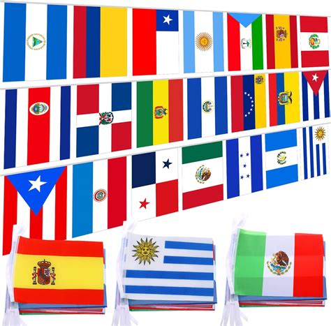 Amazon.com: WEITBF 22 Countries Spanish Speaking Stick Flags - Small ...