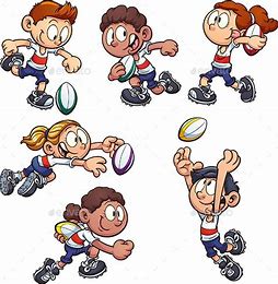Image result for  Rugby cartton children playing