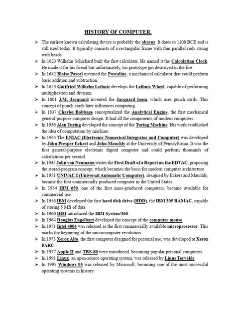 Introduction History of Computer 的图像结果