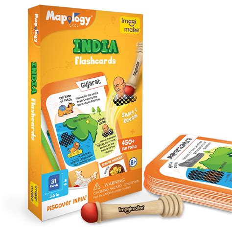 Buy Imagimake Kids Mapology India Flash Cards | Learn States Along with ...
