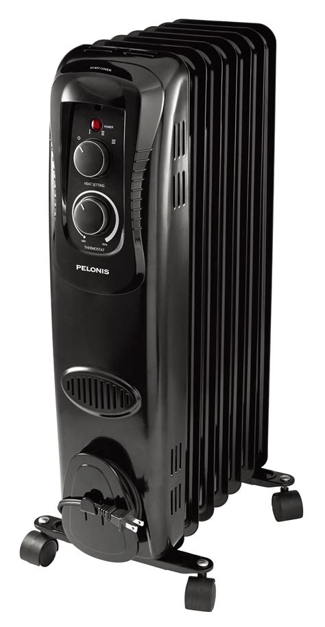 Pelonis Electric Oil-Filled Radiant Heater with Adjustable Thermostat ...