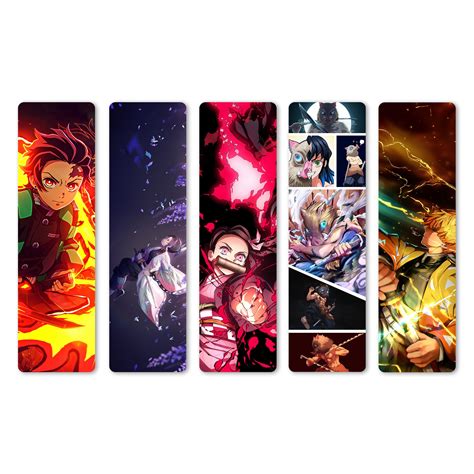 Anime Bookmarks Pack of 5 Decorative Bookmarks - Best Anime Gift for ...