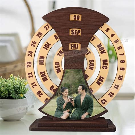 Wooden Perpetual Photo Calendar | Personalised Lifetime Calendar | Zestpics