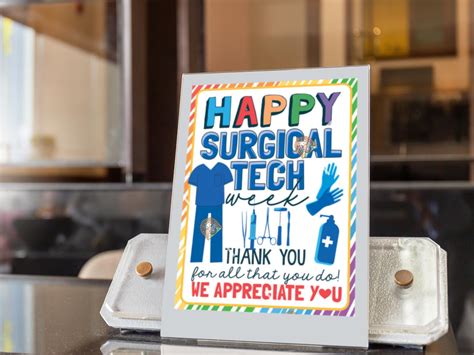 Surgical Tech Week Gift Printable, Surgical Tech Appreciation Card ...