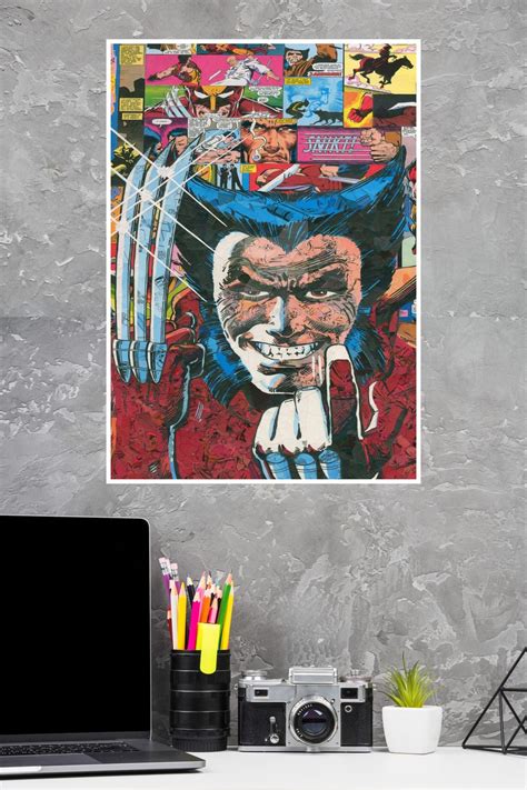 Wolverine Comic Collage Poster, Marvel Poster | Superhero Posters – The ...