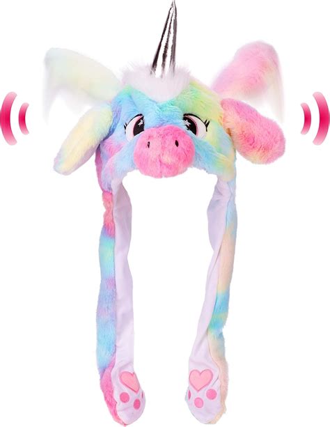 Buy Cuteoy Animal Hat Plush Ears Moving Jumping Dress Up Cosplay Party ...