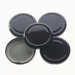 Buy Rise Glass Jar Lids only 82 mm (Black, Set of 6) For 82 mm Mouth ...