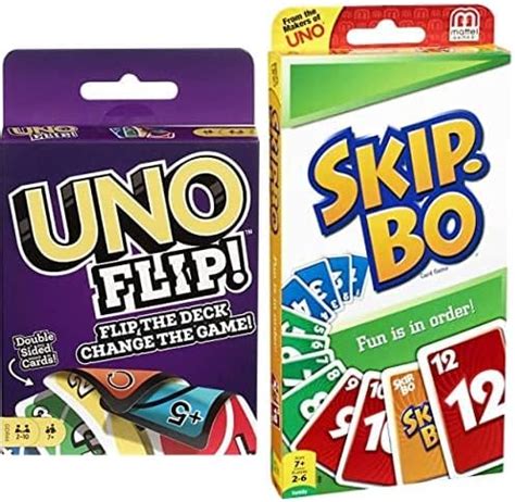 Buy Mattel Games Uno Flip Side & Mattel Skip Bo Card Game Online at Low ...