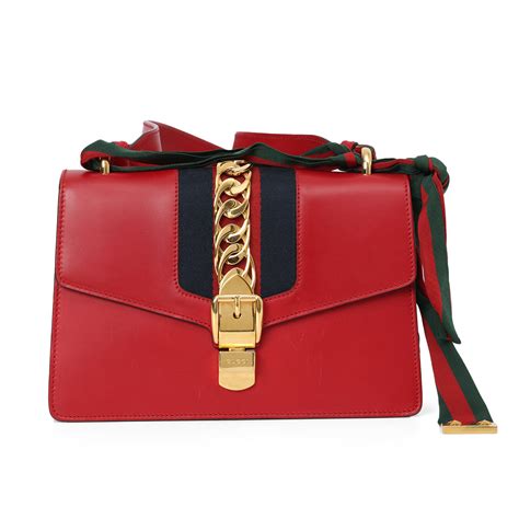 SHOP PRELOVED Gucci Red Small Sylvie Shoulder Bag – 100% Authentic ...