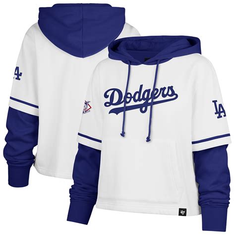 Women's Los Angeles Dodgers '47 White Trifecta Shortstop Cropped ...
