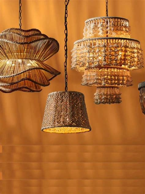 Bamboo Hanging lamp for Living Room | Rattan Pendant light | Cane ceil ...