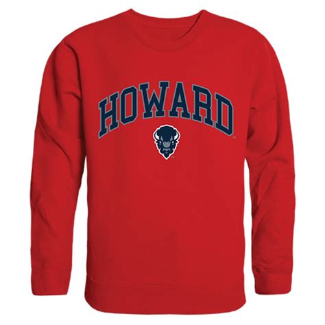 Howard University Campus Crewneck Pullover Sweatshirt Sweater Red ...