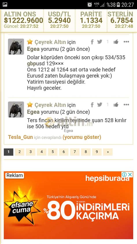 Çeyrek Altın Yorumları ve Canlı Grafiği - Güncel Çeyrek Fiyatı (801. sayfa)