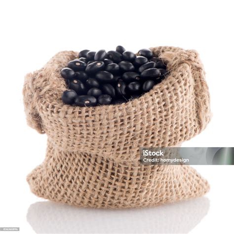 Black Beans Bag Stock Photo - Download Image Now - Agriculture, Bag ...