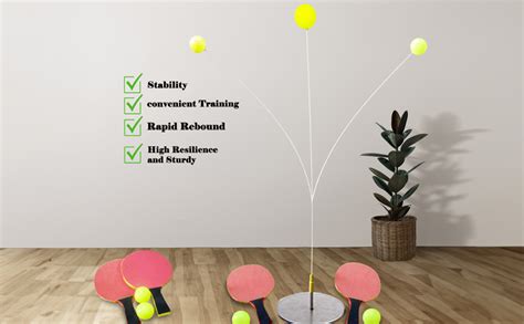 Kidology Light Table Tennis Self Training Indoor Gaming 2 Rackets & 4 ...