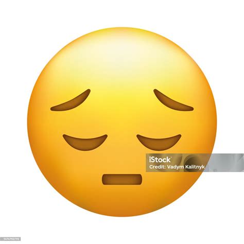 Disappointed Emoji Sad Face Unhappy Emoticon Stock Illustration - Download Image Now ...