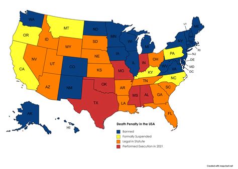 Death Penalty in USA by State : r/MapPorn