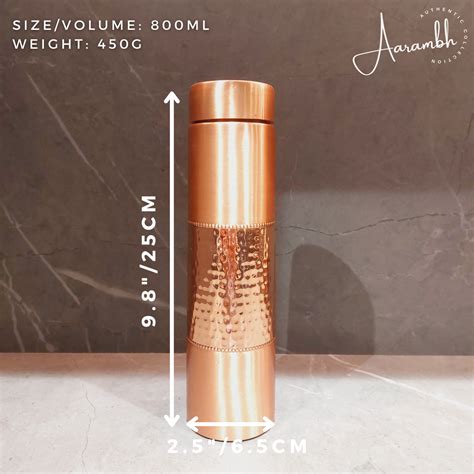 Pure Copper Water Bottle | Seamless, Leak-Proof & Anti-Microbial ...