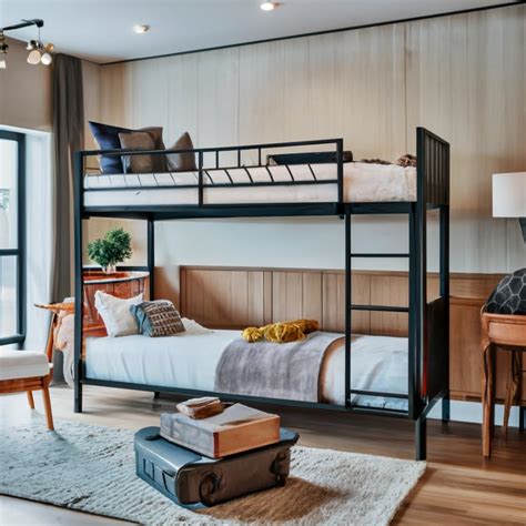 Dormit Collection Heavy Duty Steel Bunk Bed Without Mattress Black ...