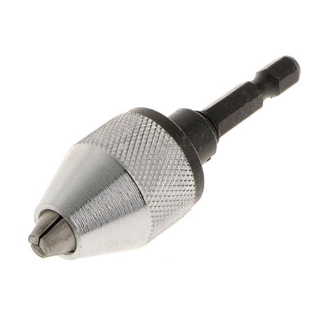 1 or 4 Inch Keyless Drill Bit Chuck Hex Shank Adapter Converter Quick ...