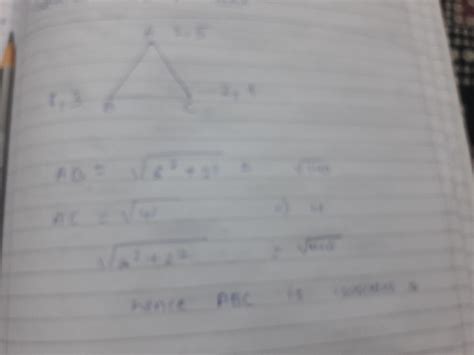 A triangle has vertices (2, 5), (8, 3), and (2, 1). Classify the ...