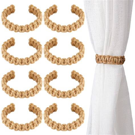 Buy JAZLOG Farmhouse Rustic Curtain Tiebacks: Adjustable Holdbacks for ...