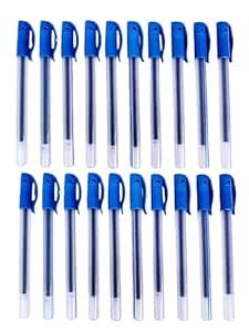 SSKR Pack of 20 Pcs Use and Throw Pens | Blue Ink Ball Point Pen 0.7mm ...