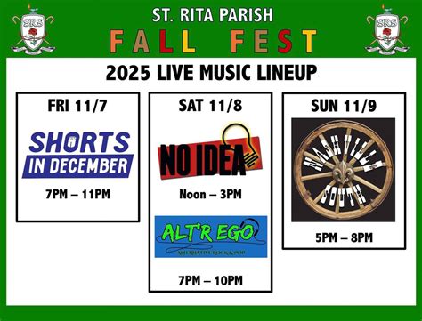 ST RITA FALL FEST SUNDAY NOV 9TH 5-8 PM , St. Rita Fall Fest, Harahan ...